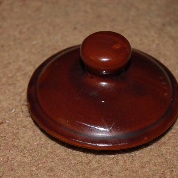 Vintage Brown Stoneware French Onion Soup Crock Bowl with Handle and Lid - Picture 11 of 16